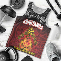 Personalised Maori King Movement Men Tank Top Ko Te Mana Motuhake Emblem with Silver Ferns and Polynesian Art Tattoo LT03 - Polynesian Pride