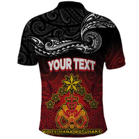 Personalised Maori King Movement Polo Shirt Ko Te Mana Motuhake Emblem with Silver Ferns and Polynesian Art Tattoo LT03 - Polynesian Pride