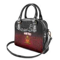 Personalised Maori King Movement Shoulder Handbag Ko Te Mana Motuhake Emblem with Silver Ferns and Polynesian Art Tattoo LT03 - Polynesian Pride