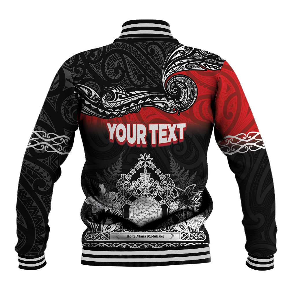 Personalised Maori King Movement Baseball Jacket Te Paki-o-Matariki with Silver Ferns and Polynesian Art Tattoo LT03 - Polynesian Pride