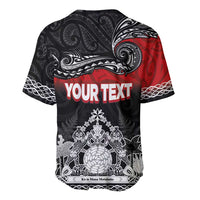 Personalised Maori King Movement Baseball Jersey Te Paki-o-Matariki with Silver Ferns and Polynesian Art Tattoo LT03 - Polynesian Pride