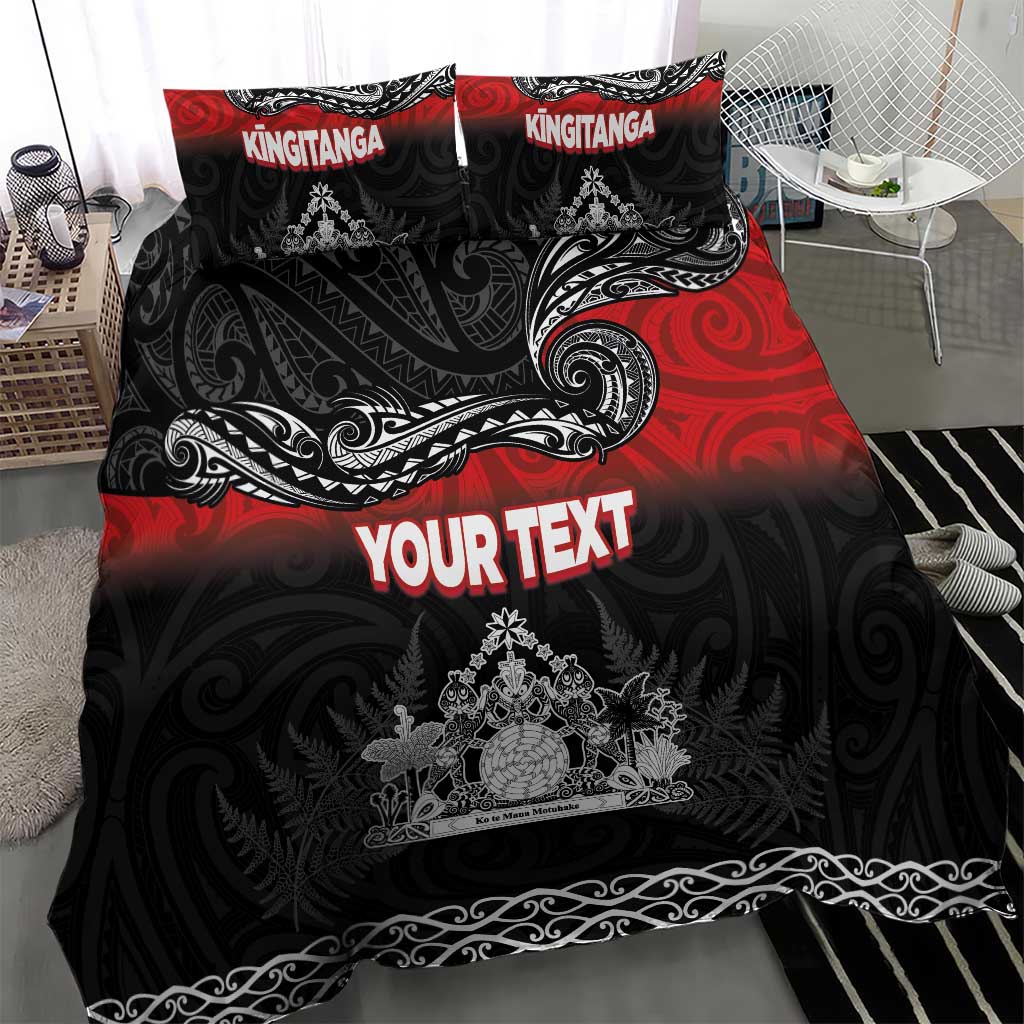 Personalised Maori King Movement Bedding Set Te Paki-o-Matariki with Silver Ferns and Polynesian Art Tattoo LT03 - Polynesian Pride