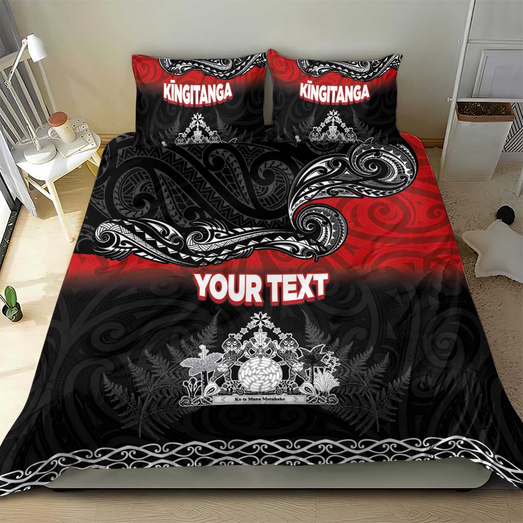 Personalised Maori King Movement Bedding Set Te Paki-o-Matariki with Silver Ferns and Polynesian Art Tattoo LT03 - Polynesian Pride