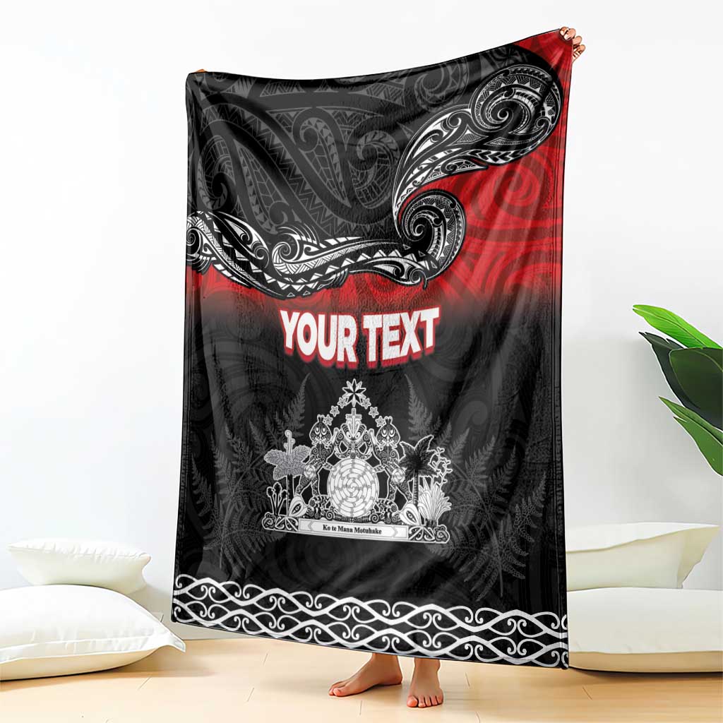 Personalised Maori King Movement Blanket Te Paki-o-Matariki with Silver Ferns and Polynesian Art Tattoo LT03 - Polynesian Pride