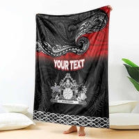 Personalised Maori King Movement Blanket Te Paki-o-Matariki with Silver Ferns and Polynesian Art Tattoo LT03 - Polynesian Pride
