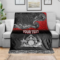 Personalised Maori King Movement Blanket Te Paki-o-Matariki with Silver Ferns and Polynesian Art Tattoo LT03 - Polynesian Pride