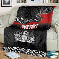Personalised Maori King Movement Blanket Te Paki-o-Matariki with Silver Ferns and Polynesian Art Tattoo LT03 - Polynesian Pride