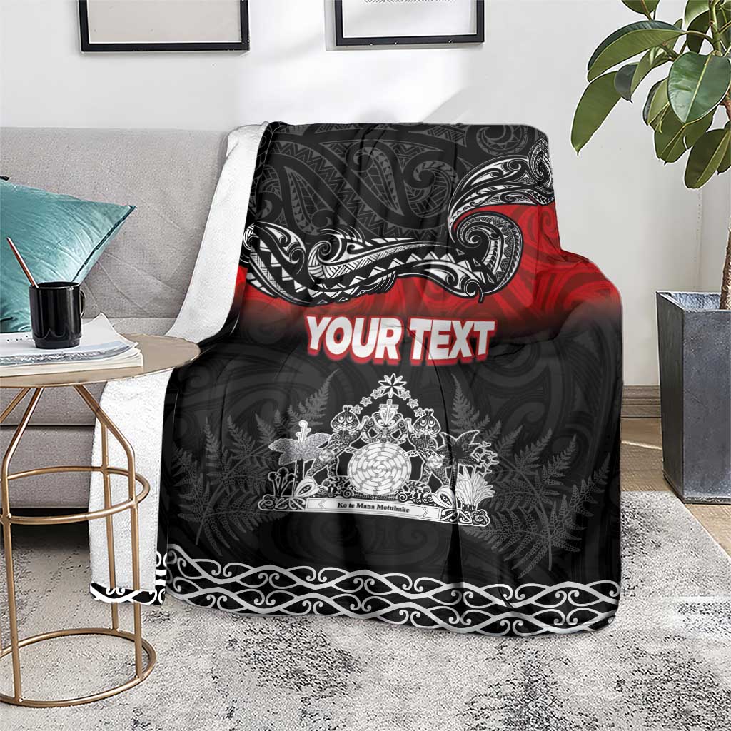 Personalised Maori King Movement Blanket Te Paki-o-Matariki with Silver Ferns and Polynesian Art Tattoo LT03 - Polynesian Pride