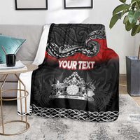 Personalised Maori King Movement Blanket Te Paki-o-Matariki with Silver Ferns and Polynesian Art Tattoo LT03 - Polynesian Pride