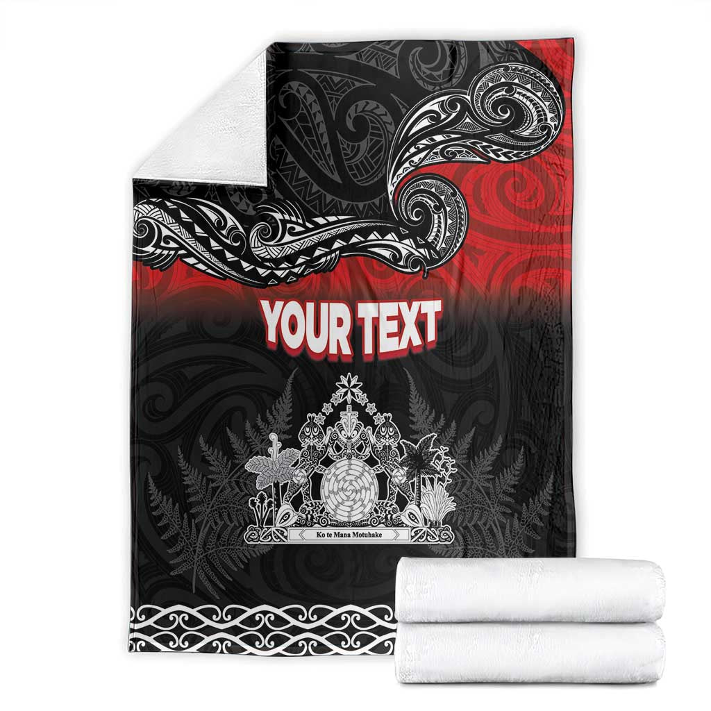 Personalised Maori King Movement Blanket Te Paki-o-Matariki with Silver Ferns and Polynesian Art Tattoo LT03 - Polynesian Pride