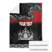 Personalised Maori King Movement Blanket Te Paki-o-Matariki with Silver Ferns and Polynesian Art Tattoo LT03 - Polynesian Pride