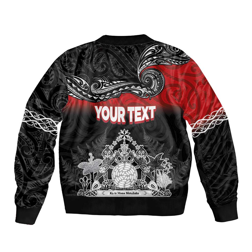 Personalised Maori King Movement Bomber Jacket Te Paki-o-Matariki with Silver Ferns and Polynesian Art Tattoo LT03 - Polynesian Pride