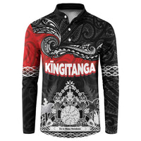 Personalised Maori King Movement Button Sweatshirt Te Paki-o-Matariki with Silver Ferns and Polynesian Art Tattoo LT03 Red - Polynesian Pride