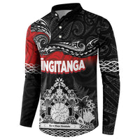 Personalised Maori King Movement Button Sweatshirt Te Paki-o-Matariki with Silver Ferns and Polynesian Art Tattoo LT03 - Polynesian Pride