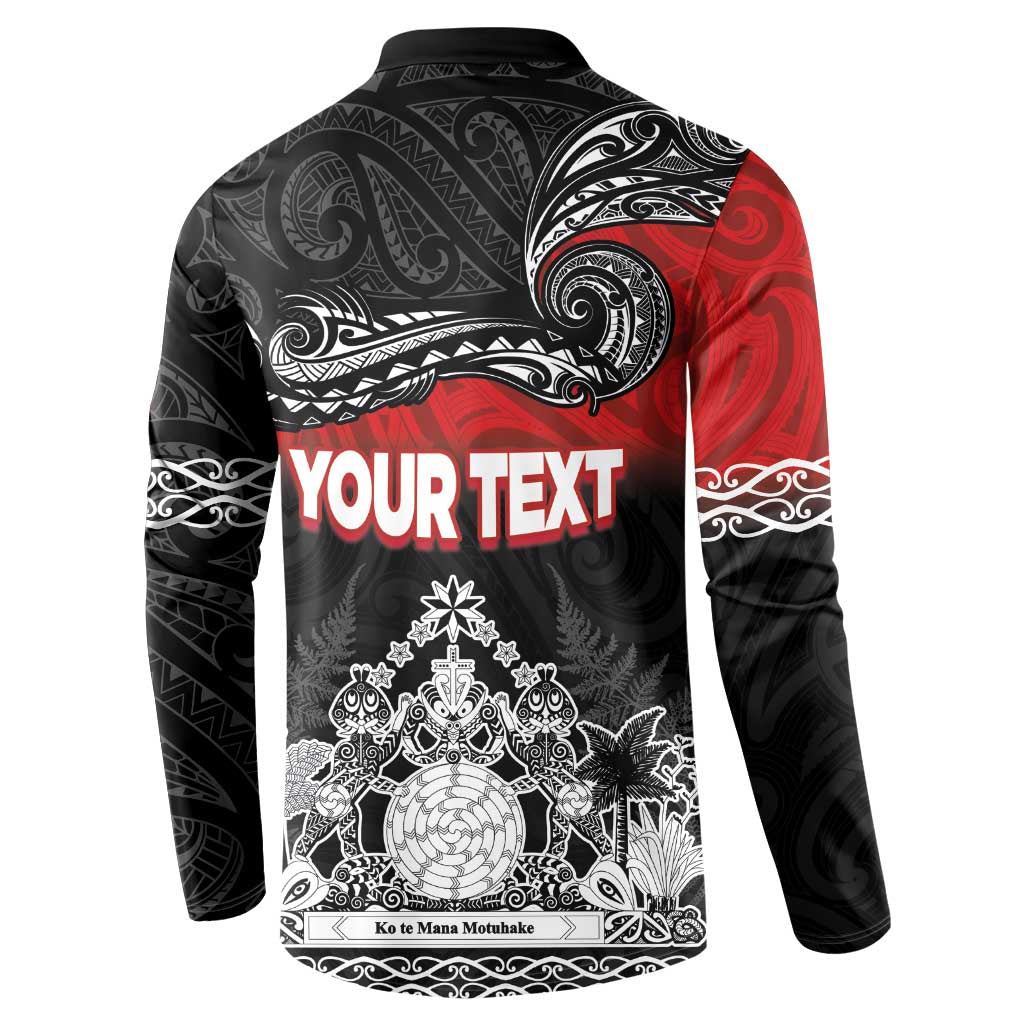 Personalised Maori King Movement Button Sweatshirt Te Paki-o-Matariki with Silver Ferns and Polynesian Art Tattoo LT03 - Polynesian Pride