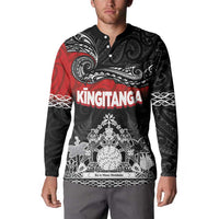 Personalised Maori King Movement Button Sweatshirt Te Paki-o-Matariki with Silver Ferns and Polynesian Art Tattoo LT03 - Polynesian Pride