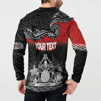 Personalised Maori King Movement Button Sweatshirt Te Paki-o-Matariki with Silver Ferns and Polynesian Art Tattoo LT03 - Polynesian Pride