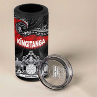 Personalised Maori King Movement 4 in 1 Can Cooler Tumbler Te Paki-o-Matariki with Silver Ferns and Polynesian Art Tattoo LT03 - Polynesian Pride