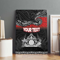Personalised Maori King Movement Canvas Wall Art Te Paki-o-Matariki with Silver Ferns and Polynesian Art Tattoo LT03 - Polynesian Pride