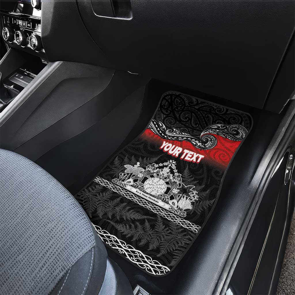 Personalised Maori King Movement Car Mats Te Paki-o-Matariki with Silver Ferns and Polynesian Art Tattoo LT03 - Polynesian Pride