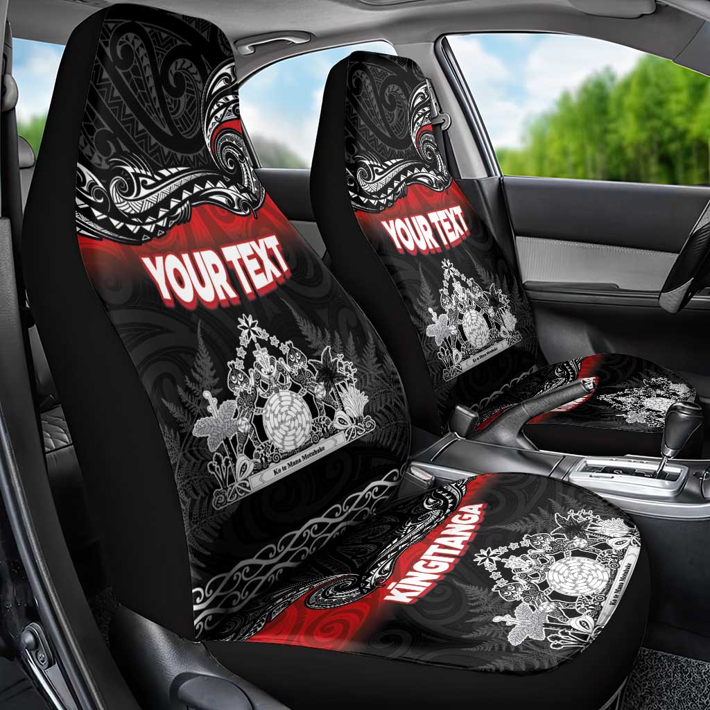 Personalised Maori King Movement Car Seat Cover Te Paki-o-Matariki with Silver Ferns and Polynesian Art Tattoo LT03 - Polynesian Pride