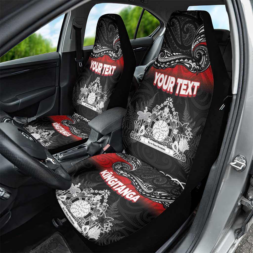Personalised Maori King Movement Car Seat Cover Te Paki-o-Matariki with Silver Ferns and Polynesian Art Tattoo LT03 - Polynesian Pride