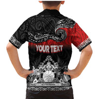 Personalised Maori King Movement Family Matching Mermaid Dress and Hawaiian Shirt Te Paki-o-Matariki with Silver Ferns and Polynesian Art Tattoo LT03 - Polynesian Pride
