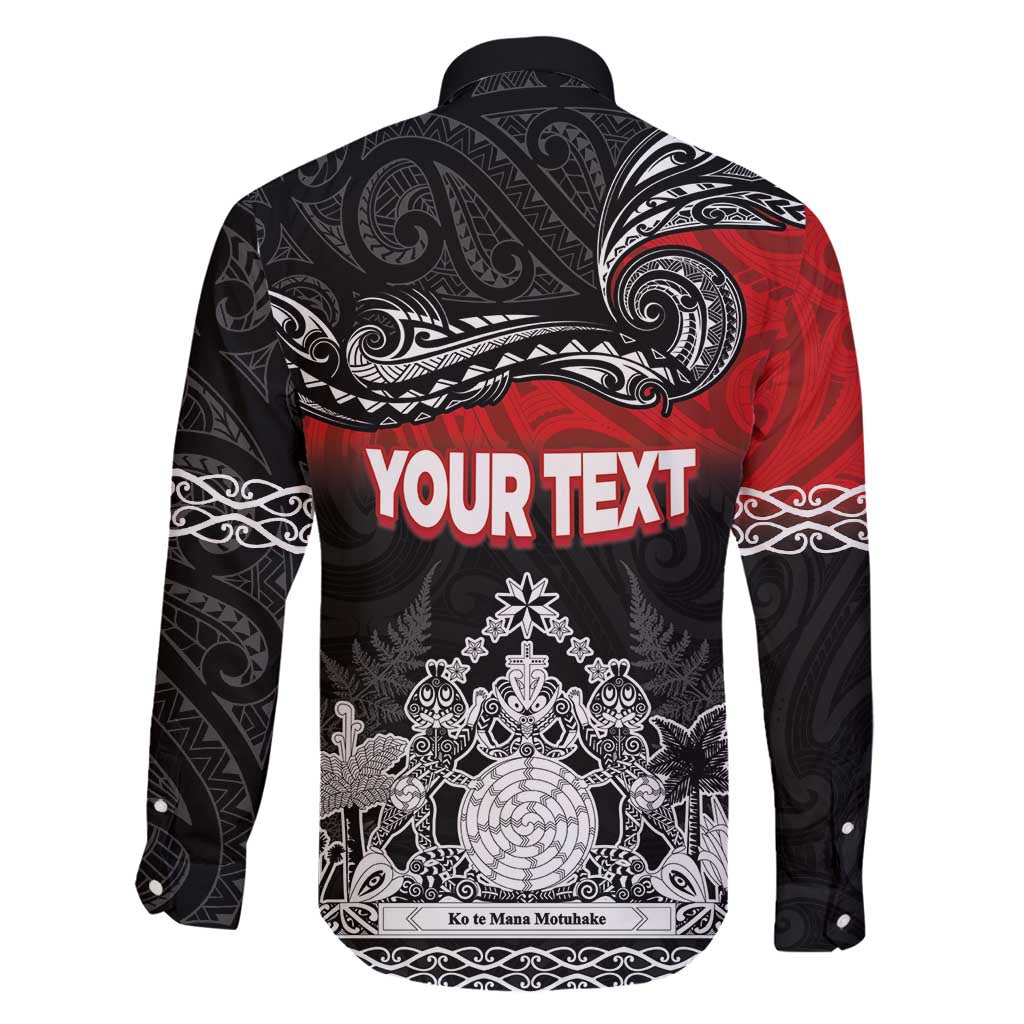 Personalised Maori King Movement Family Matching Off Shoulder Short Dress and Hawaiian Shirt Te Paki-o-Matariki with Silver Ferns and Polynesian Art Tattoo LT03 - Polynesian Pride