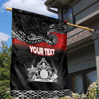 Personalised Maori King Movement Garden Flag Te Paki-o-Matariki with Silver Ferns and Polynesian Art Tattoo LT03 - Polynesian Pride