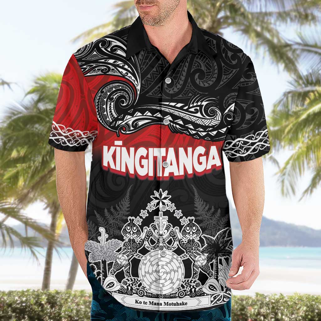 Personalised Maori King Movement Hawaiian Shirt Te Paki-o-Matariki with Silver Ferns and Polynesian Art Tattoo LT03 - Polynesian Pride