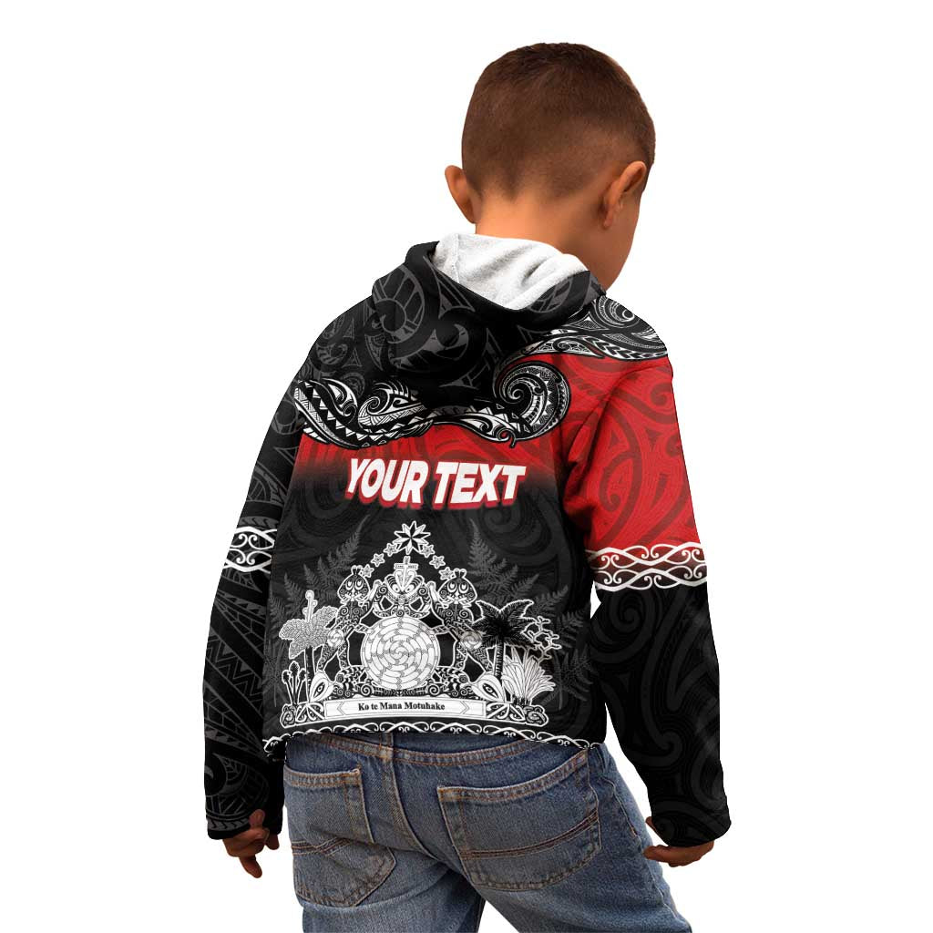 Personalised Maori King Movement Kid Hoodie Te Paki-o-Matariki with Silver Ferns and Polynesian Art Tattoo LT03 - Polynesian Pride