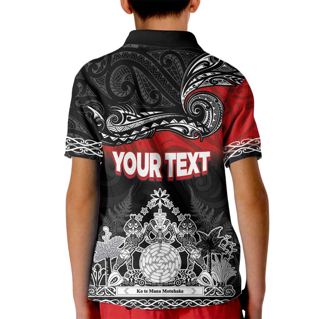 Personalised Maori King Movement Kid Polo Shirt Te Paki-o-Matariki with Silver Ferns and Polynesian Art Tattoo LT03 - Polynesian Pride