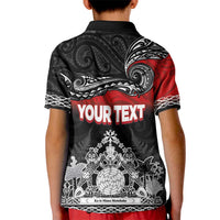 Personalised Maori King Movement Kid Polo Shirt Te Paki-o-Matariki with Silver Ferns and Polynesian Art Tattoo LT03 - Polynesian Pride