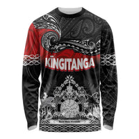Personalised Maori King Movement Long Sleeve Shirt Te Paki-o-Matariki with Silver Ferns and Polynesian Art Tattoo LT03 Unisex Red - Polynesian Pride