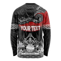 Personalised Maori King Movement Long Sleeve Shirt Te Paki-o-Matariki with Silver Ferns and Polynesian Art Tattoo LT03 - Polynesian Pride