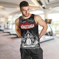 Personalised Maori King Movement Men Tank Top Te Paki-o-Matariki with Silver Ferns and Polynesian Art Tattoo LT03 Red - Polynesian Pride