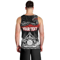Personalised Maori King Movement Men Tank Top Te Paki-o-Matariki with Silver Ferns and Polynesian Art Tattoo LT03 - Polynesian Pride