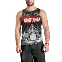 Personalised Maori King Movement Men Tank Top Te Paki-o-Matariki with Silver Ferns and Polynesian Art Tattoo LT03 - Polynesian Pride