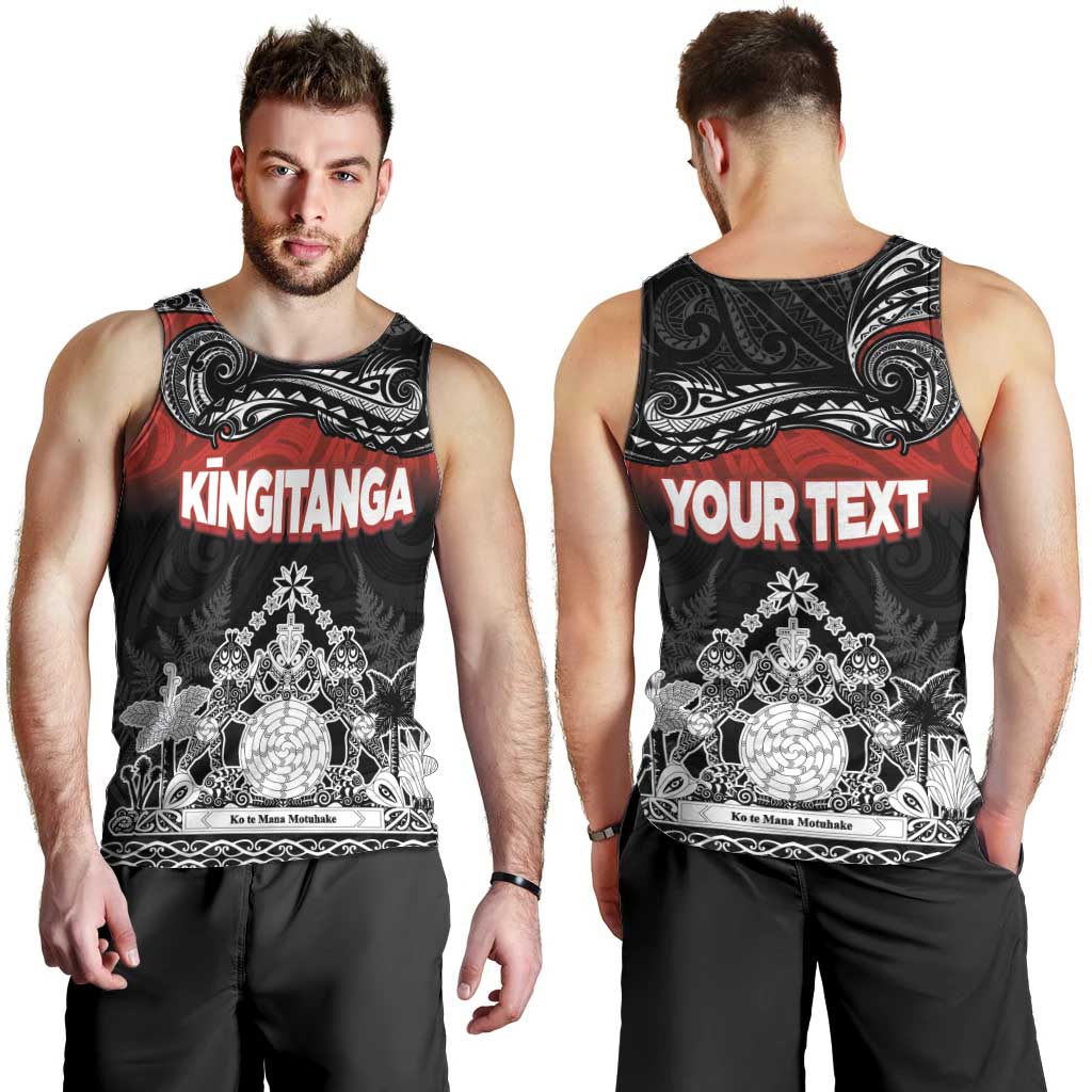 Personalised Maori King Movement Men Tank Top Te Paki-o-Matariki with Silver Ferns and Polynesian Art Tattoo LT03 - Polynesian Pride