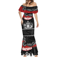 Personalised Maori King Movement Mermaid Dress Te Paki-o-Matariki with Silver Ferns and Polynesian Art Tattoo LT03 - Polynesian Pride