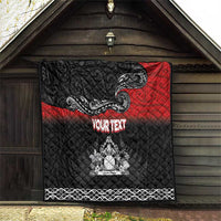 Personalised Maori King Movement Quilt Te Paki-o-Matariki with Silver Ferns and Polynesian Art Tattoo LT03 - Polynesian Pride