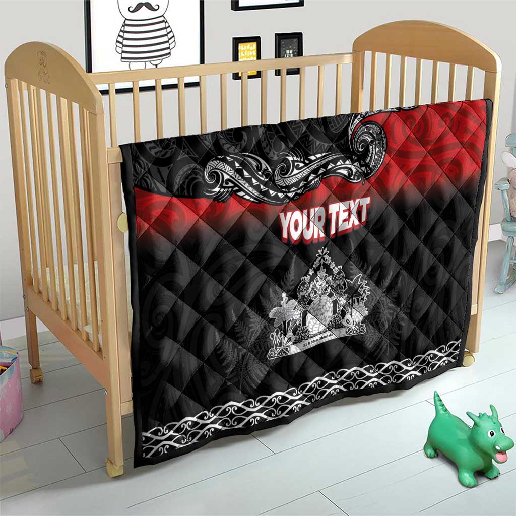 Personalised Maori King Movement Quilt Te Paki-o-Matariki with Silver Ferns and Polynesian Art Tattoo LT03 - Polynesian Pride