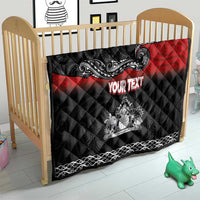 Personalised Maori King Movement Quilt Te Paki-o-Matariki with Silver Ferns and Polynesian Art Tattoo LT03 - Polynesian Pride