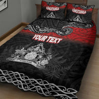 Personalised Maori King Movement Quilt Bed Set Te Paki-o-Matariki with Silver Ferns and Polynesian Art Tattoo LT03 - Polynesian Pride
