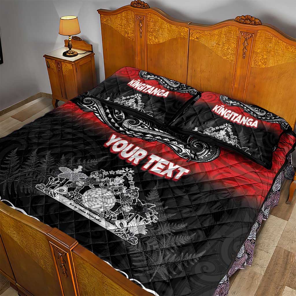 Personalised Maori King Movement Quilt Bed Set Te Paki-o-Matariki with Silver Ferns and Polynesian Art Tattoo LT03 - Polynesian Pride