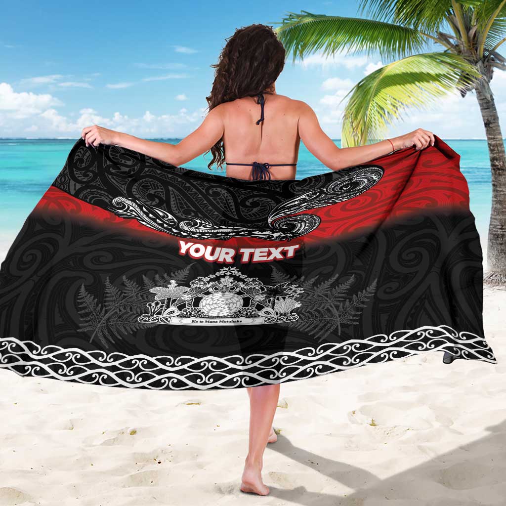Personalised Maori King Movement Sarong Te Paki-o-Matariki with Silver Ferns and Polynesian Art Tattoo LT03 - Polynesian Pride