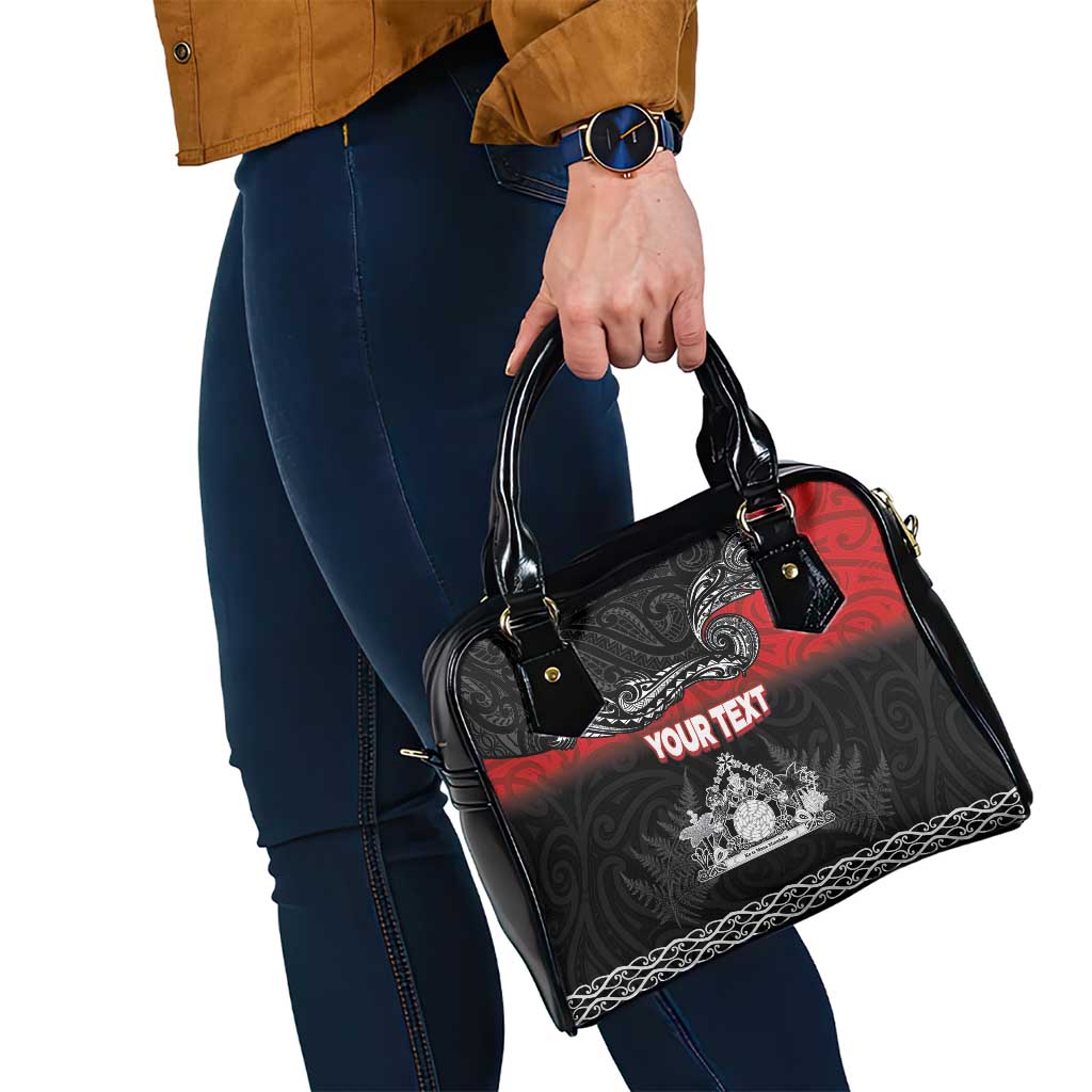 Personalised Maori King Movement Shoulder Handbag Te Paki-o-Matariki with Silver Ferns and Polynesian Art Tattoo LT03 - Polynesian Pride