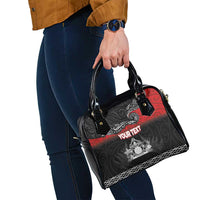 Personalised Maori King Movement Shoulder Handbag Te Paki-o-Matariki with Silver Ferns and Polynesian Art Tattoo LT03 - Polynesian Pride