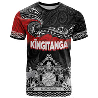 Personalised Maori King Movement T Shirt Te Paki-o-Matariki with Silver Ferns and Polynesian Art Tattoo LT03 Red - Polynesian Pride