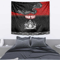 Personalised Maori King Movement Tapestry Te Paki-o-Matariki with Silver Ferns and Polynesian Art Tattoo LT03 - Polynesian Pride